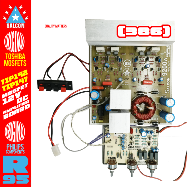 Salcon TIP142/147 Mosfet 12v DC Stereo Amplifier Board (386)
