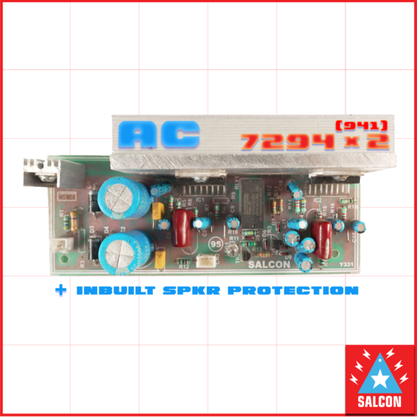 Salcon AC59 TDA7294 2IC Stereo Amplifier with Speaker Protection Board (444)