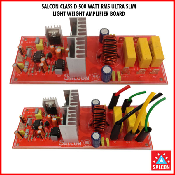 Salcon Class-D 500Watt RMS Ultra Slim Light Weight Amplifier Board (409)