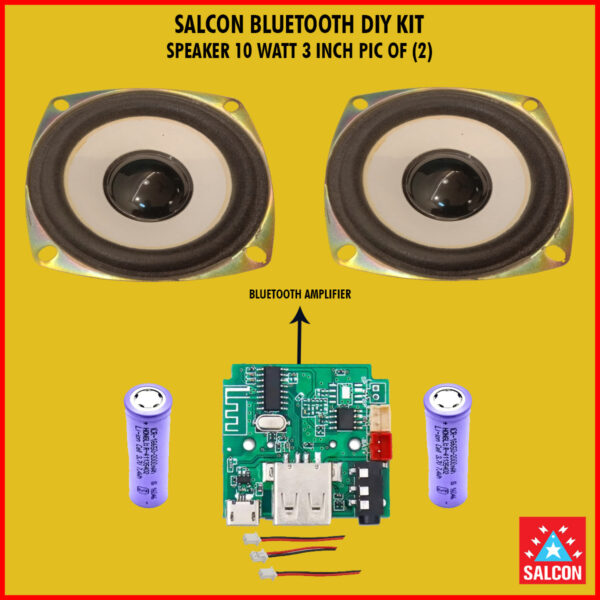 SALCON BLUETOOTH DIY KIT SPEAKER 10 WATT 3 INCH PIC OF (2) (412)