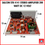 Salcon STK 4141 II Stereo Amplifier 200w 12v DC Red Ice Series (326) - Image 2