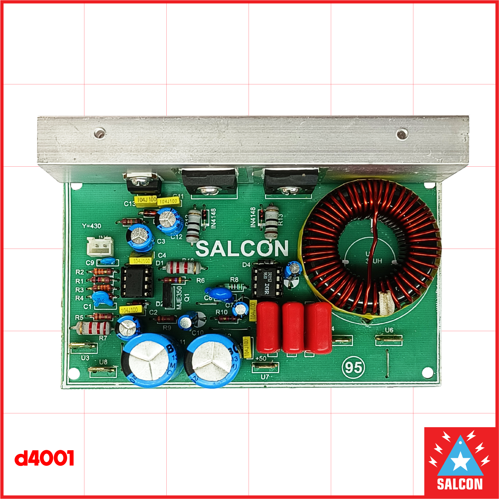d4001-for-website.png Salcon Class-D PH 400 Watt Mono Amplifier Board (294) - Image 1