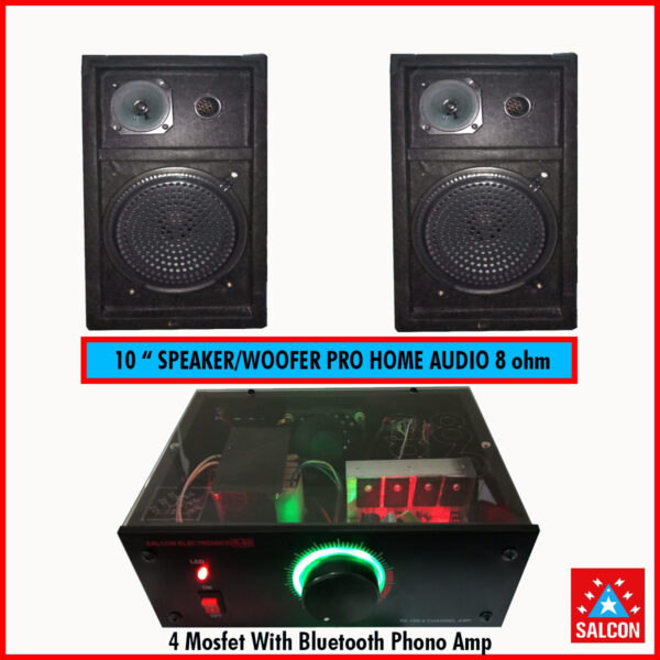 4 mosfet phono amp with (Bluetooth),100+100 watt stereo speaker (281)